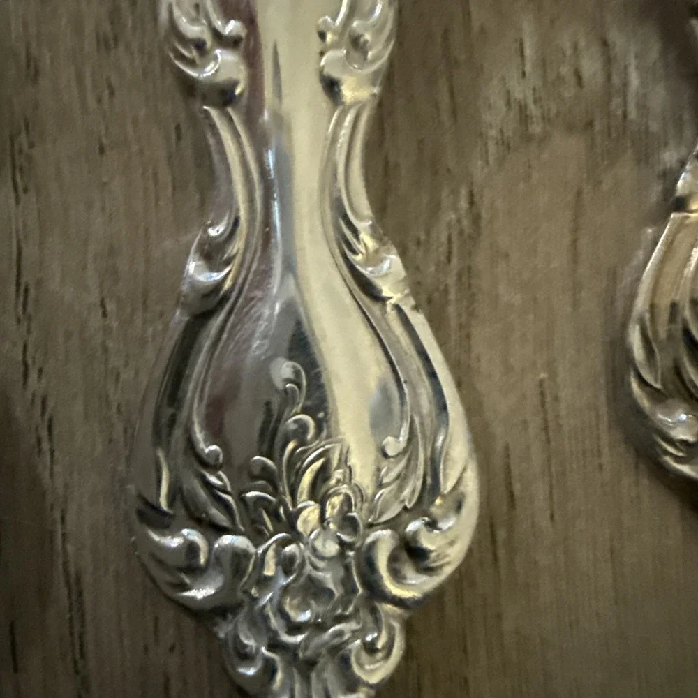 Set of‎ 6 Dinner & Salad Forks 1971 INTERLUDE Vintage International SilverPlate